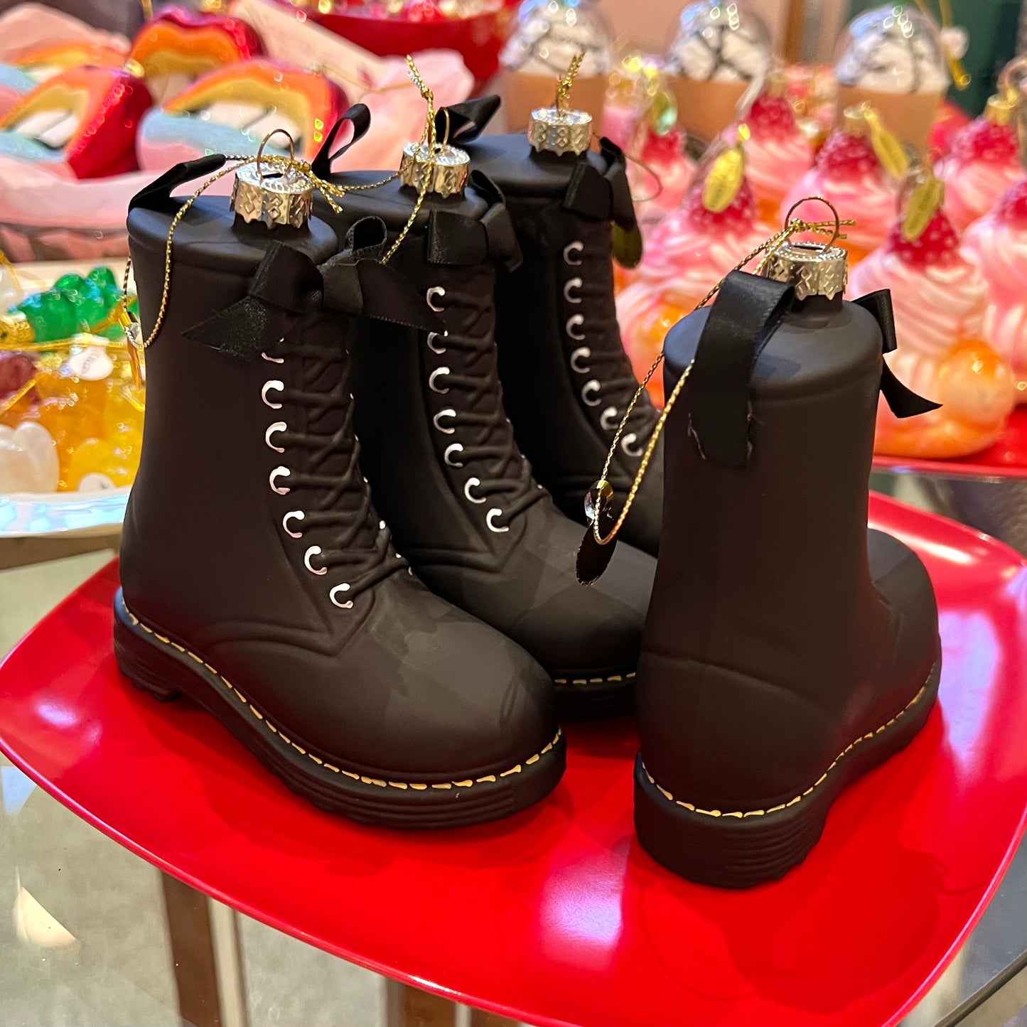 Black Boot Holiday Ornament