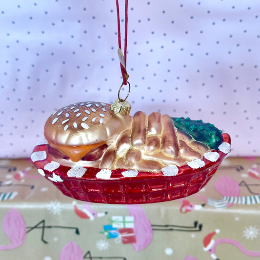 Burger Basket Ornament
