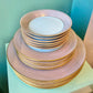 1979 Fitz and Floyd Pink `Rondelle’ Dinnerware Set -26 Pieces
