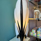 1980’s Black and White Large Postmodern Flower Lamp by Rougier