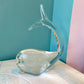 Vintage Crystal Glass Whale Sculpture