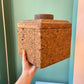Vintage Mid Century Modern Cork Ice Bucket