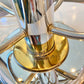 Pair of Mid Century Modern Chrome and Brass Space Age Lamps