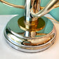 Pair of Mid Century Modern Chrome and Brass Space Age Lamps