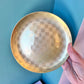 Vintage Fitz and Floyd Carre D'Or Gold Checkered Porcelain Dinner and Salad Plates - 12pc