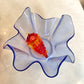 Vintage Blue Lucite Handkerchief Bowl