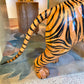 Vintage Leather Tiger Statue.