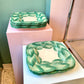 Set of 6 Vintage Fitz and Floyd Orchard Leaf Dinner Plates