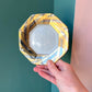 Vintage Fitz and Floyd Hexagonal "Capri Platinée" Dinnerware Set -24 Pieces