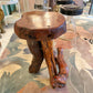 Vintage Live Edge Teak Root Wood Stool/Bench/Stand