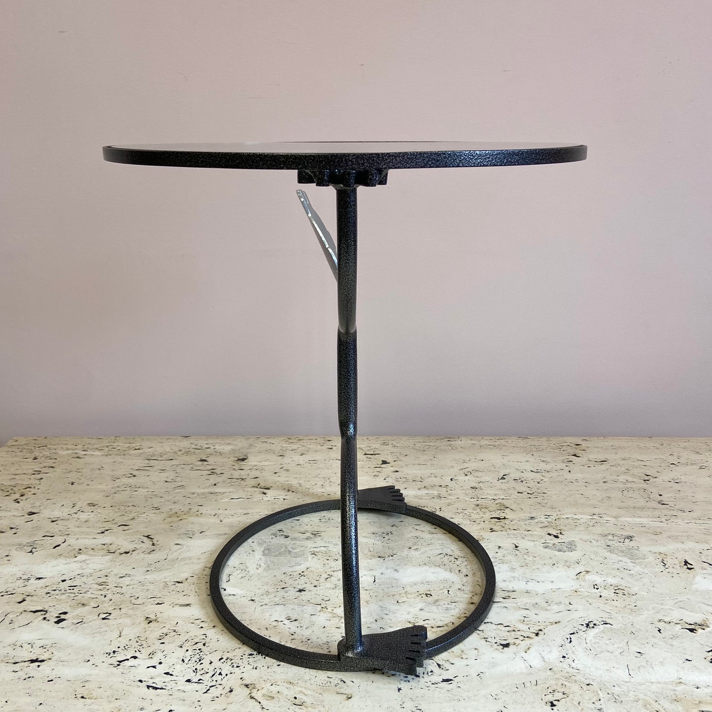 Vintage Postmodern Fred Garbotz ‘HE’ Side Table