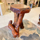 Vintage Live Edge Teak Root Wood Stool/Bench/Stand