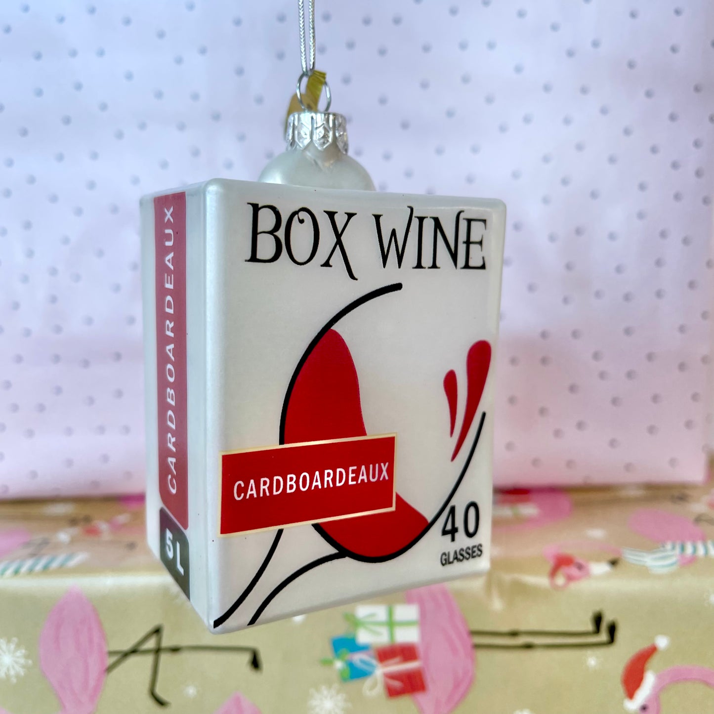 Boxed Wine Holiday Ornament