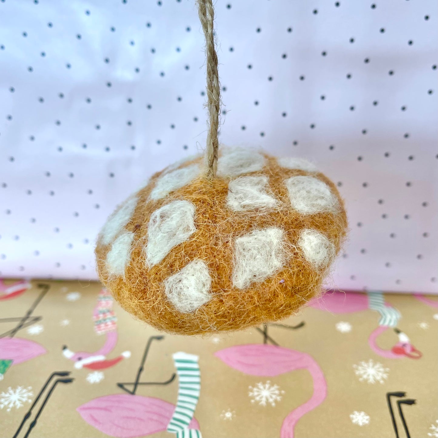 Loaf of Bread Felt Holiday Ornament