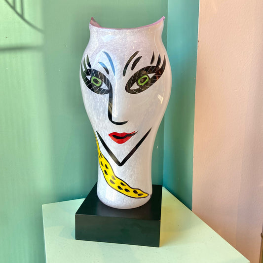 Vintage Kosta Boda "Open Minds" Glass Vase by Ulrica Hydman-Vallien