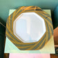Vintage Fitz and Floyd Hexagonal "Capri Platinée" Dinnerware Set -24 Pieces